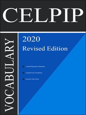cover image of CELPIP Vocabulary 2020 Revised Edition